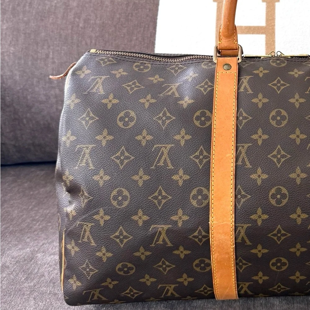 Authentic Louis Vuitton Keepall 45 travel duffel bag M41428 monogram